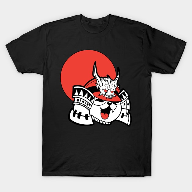 shoneko cat japan samurai T-Shirt by nehemialeo